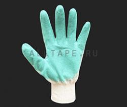 Трикотажные перчатки обливные с латексным покрытием