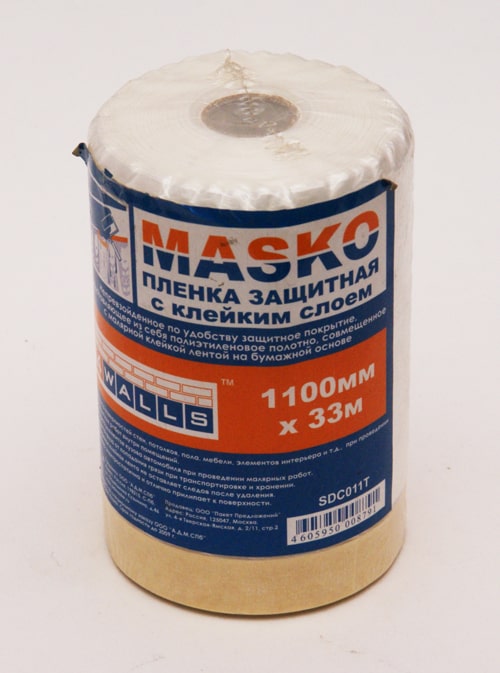 Купить защитную плёнку маскер Masko с липким слоем 1400 мм * 33 м, 10 мкм