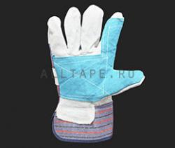 Спилковые перчатки комбинированные